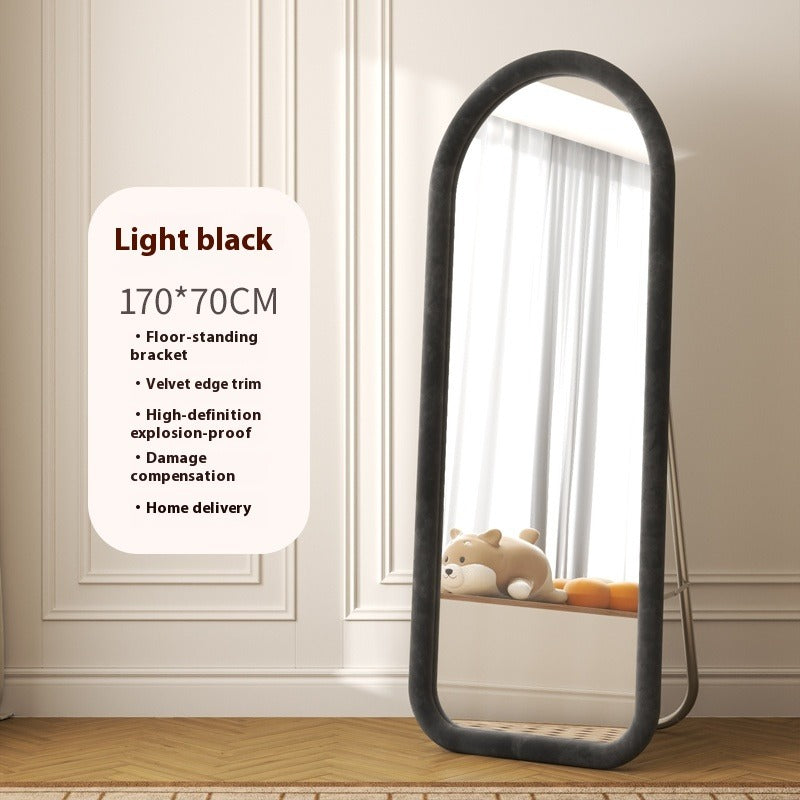 Aesthetic Full-Length Irregular Mirror – Wall-Mounted or Freestanding Dressing Mirror for Girls' Bedroom