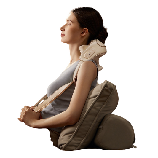 Automatic Neck & Shoulder Massager with Kneading, Tapping and Heat for Back and Waist Relief
