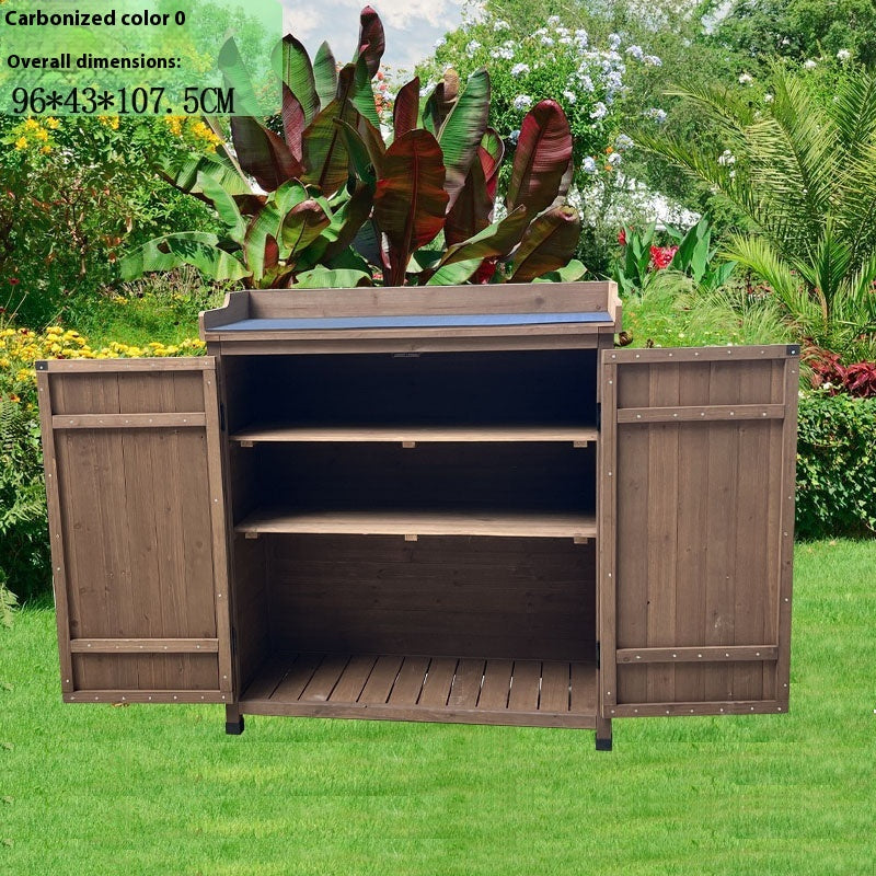 Outdoor Storage Cabinet – Weatherproof Garden Utility Shed for Balcony, Tools & Supplies