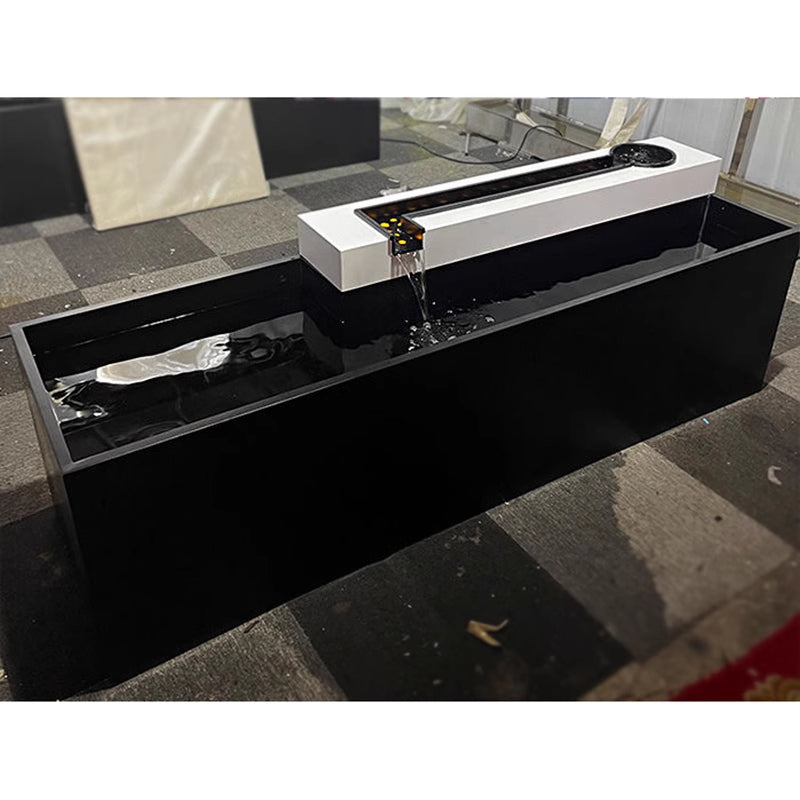 Stainless Steel Fountain & Water Feature with Pool for Courtyard Landscape & Metal Wall Decor