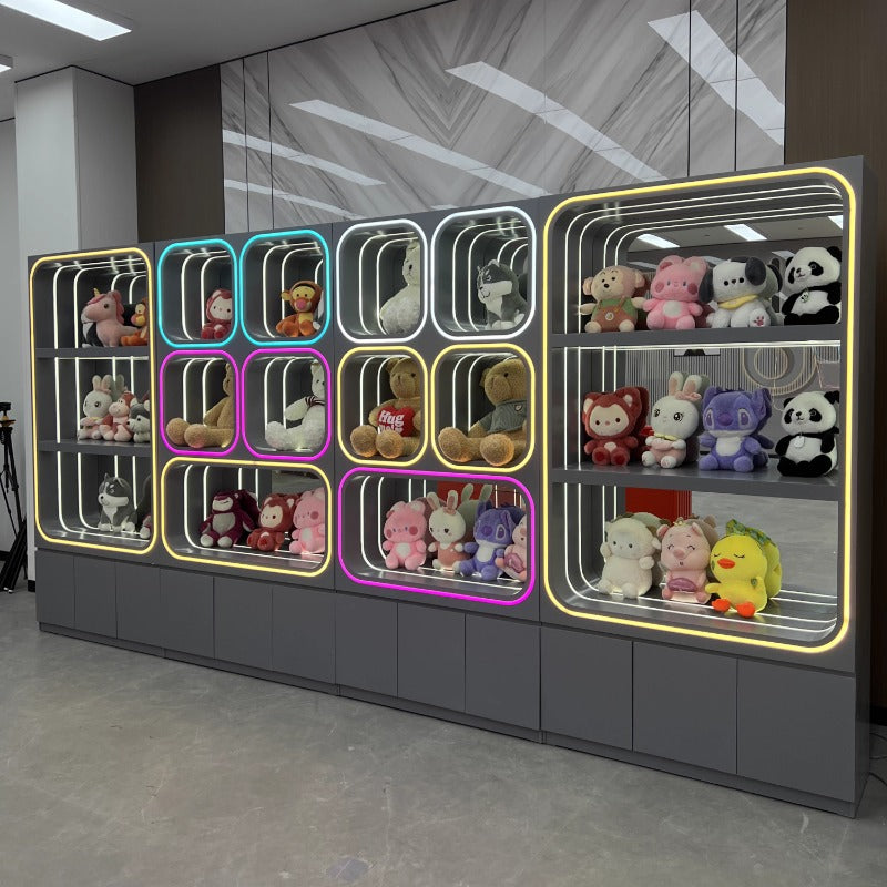 Custom Toy Display Cabinet with LED – Collectibles Showcase for Game Stores, Anime Shops & Prize Redemption