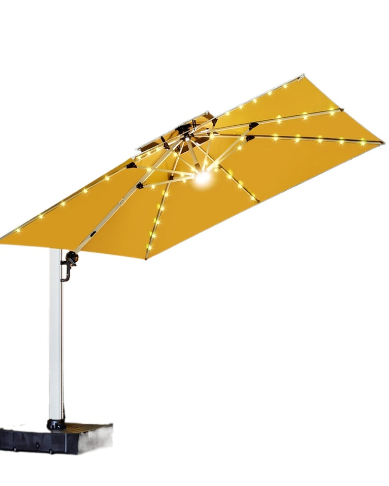 Outdoor Solar-Powered Roman Umbrella with LED Lights – Villa Patio & Garden Shade Parasol