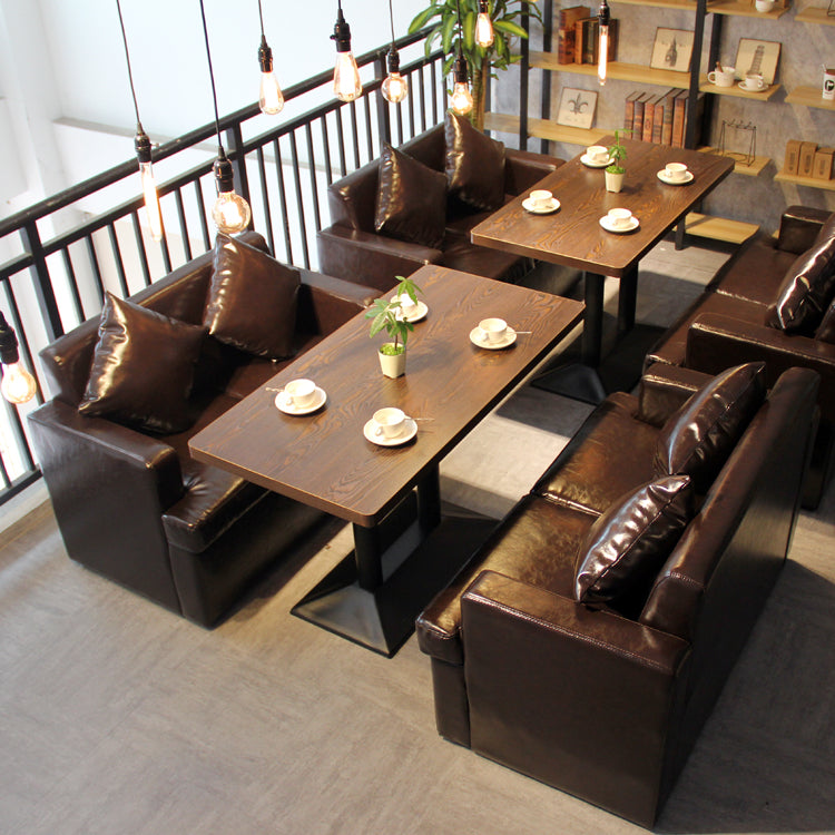 Retro Restaurant Booth Sofa & Table Set for Café, Bar, Hotpot & Tea Shop Seating