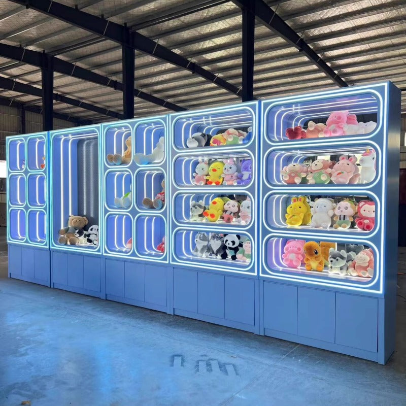 Custom Toy Display Cabinet with LED – Collectibles Showcase for Game Stores, Anime Shops & Prize Redemption
