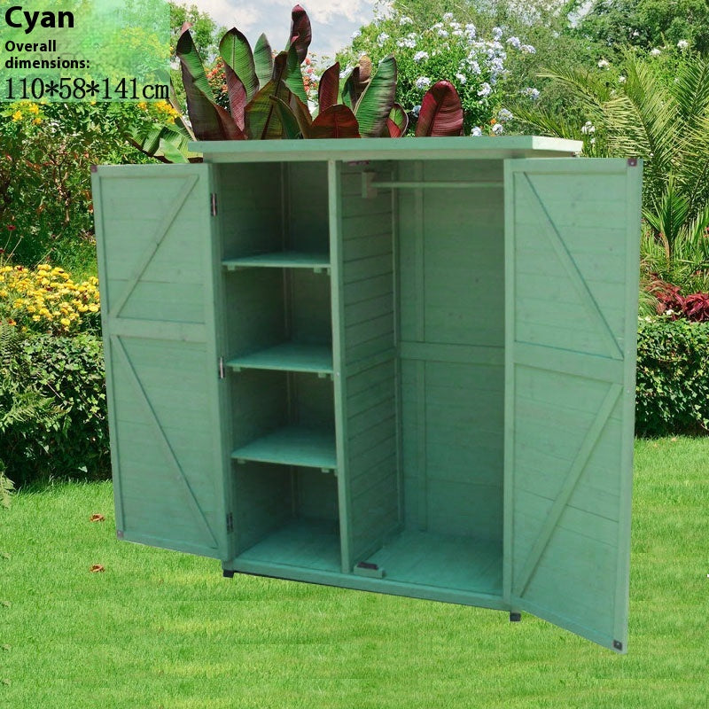 Outdoor Storage Cabinet – Weatherproof Garden Utility Shed for Balcony, Tools & Supplies