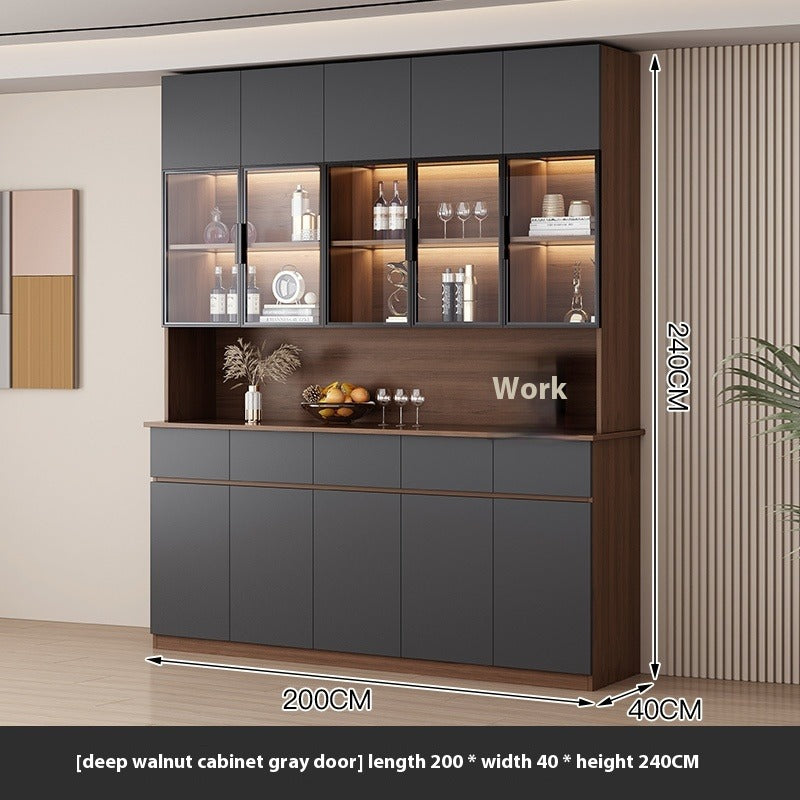2.4m Tall Modern Sideboard – Wall-Mounted Wine & Tea Cabinet for Living Room Storage
