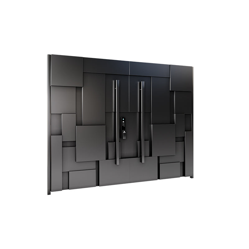 Aluminum Courtyard Gate – Double Swing Villa Entry Door with Wrought Iron Fence for Garden or Rural Homes