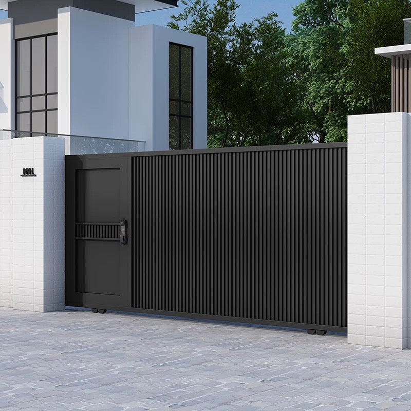 Smart Aluminum Villa Gate – High-End Electric Sliding Gate for Courtyard, Garage, Factory & Community Entrance