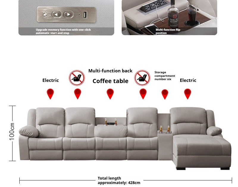 Top-Grade Full Leather Zero-Wall Space Capsule Recliner for Luxury Home Theater