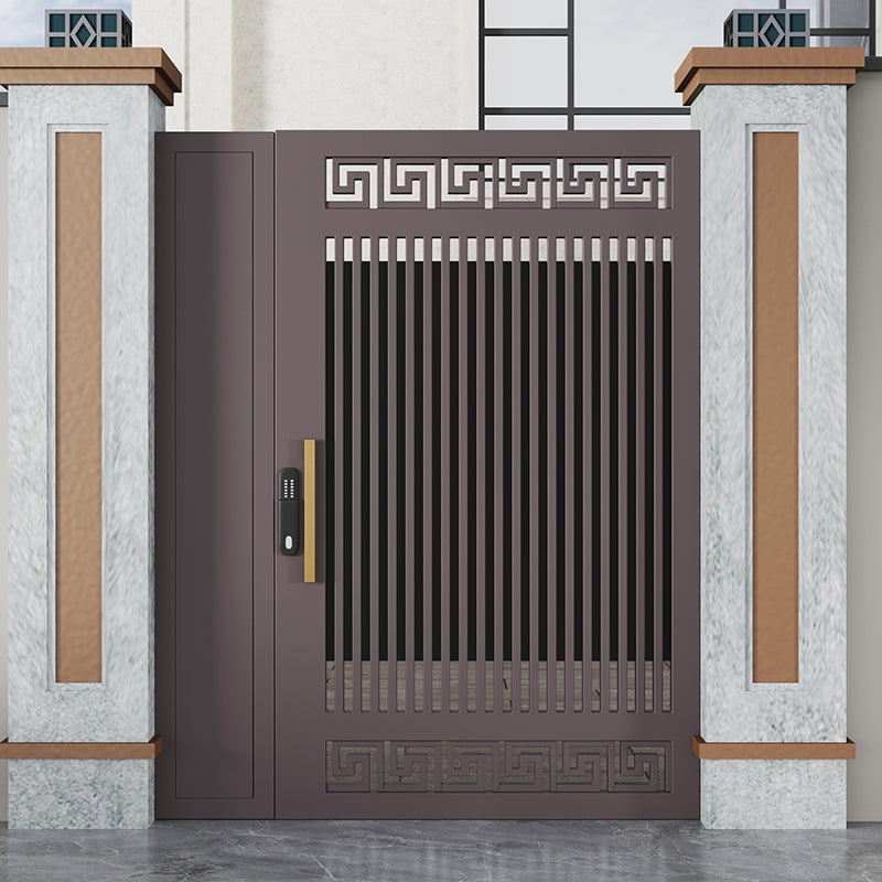 Wrought Iron & Aluminum Courtyard Gate – Modern Swing Gate for Villas and Garden Entrances