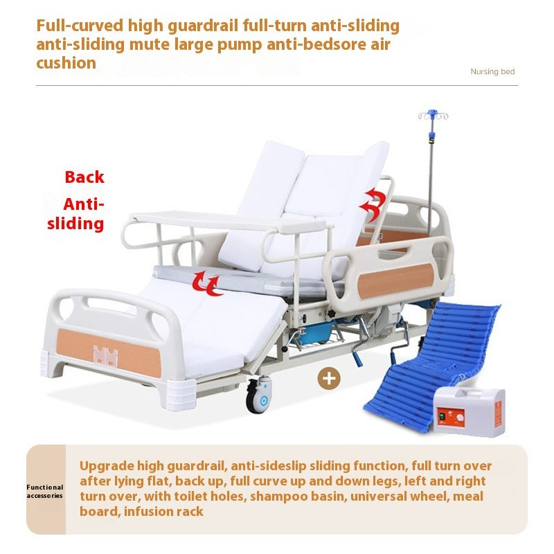 Garton High-Quality Multi-Care Bed with Full-Curved High Guardrail and Anti-Sliding Features