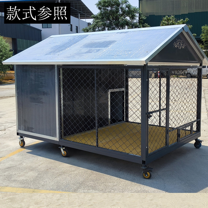 Outdoor Weatherproof Dog Villa – Large Kennel with Toilet, Insulation & Sun/Rain Protection for Winter Use