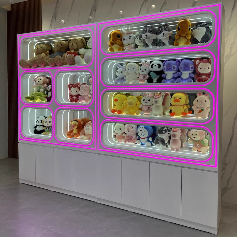 Custom Toy Display Cabinet with LED – Collectibles Showcase for Game Stores, Anime Shops & Prize Redemption