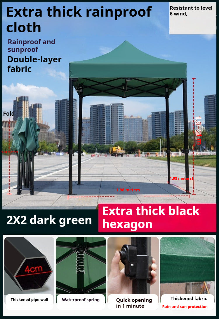 Waterproof Canopy Top for 4-Leg Folding Tent, Outdoor Market & Commercial Sunshade