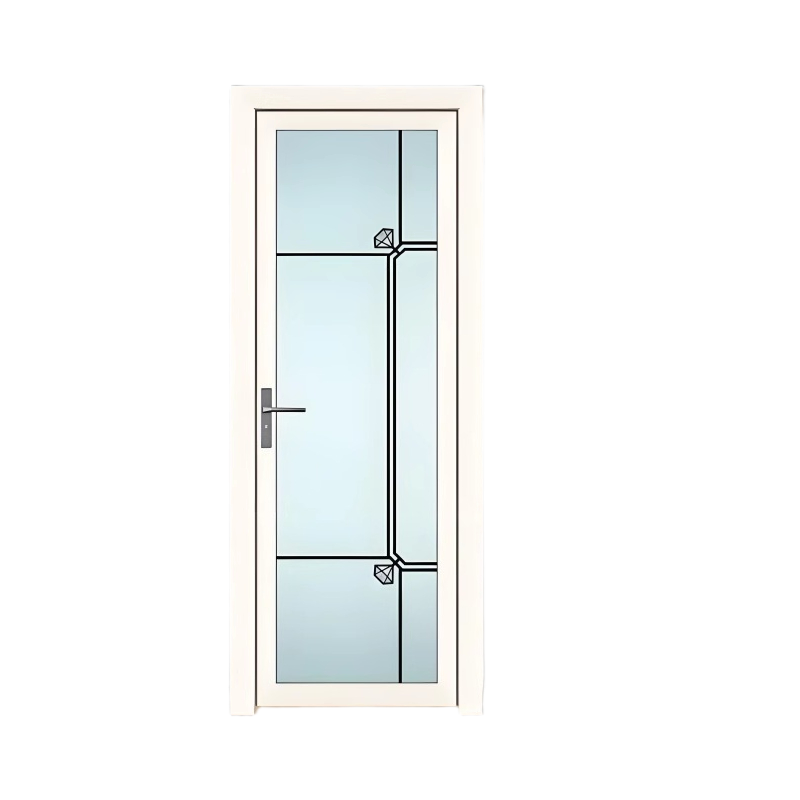 Aluminum Bathroom Door – Tempered Glass Swing Door for Home Washroom & Toilet