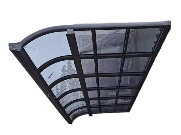 Aluminum Alloy Outdoor Awning with PC Panel for Villa, Patio, Carport & Rain Sun Protection