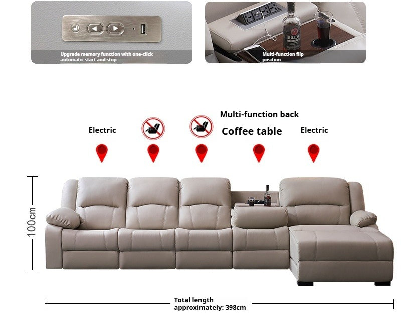 Top-Grade Full Leather Zero-Wall Space Capsule Recliner for Luxury Home Theater