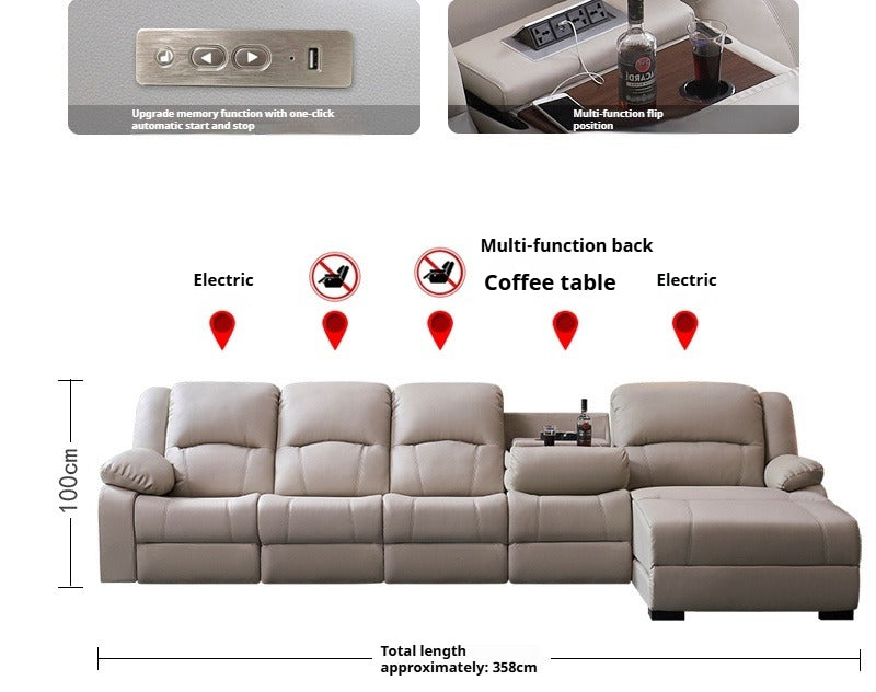 Top-Grade Full Leather Zero-Wall Space Capsule Recliner for Luxury Home Theater