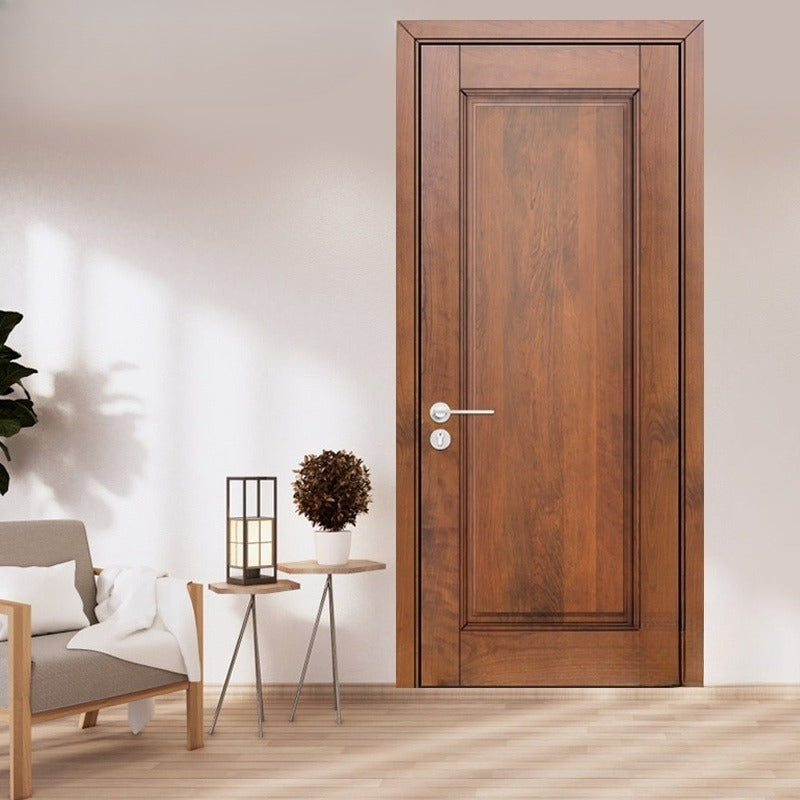 Solid Wood Interior Door – Rubberwood, Red Walnut, Boxwood, Red Oak & Cherry Wood Options for Bedroom