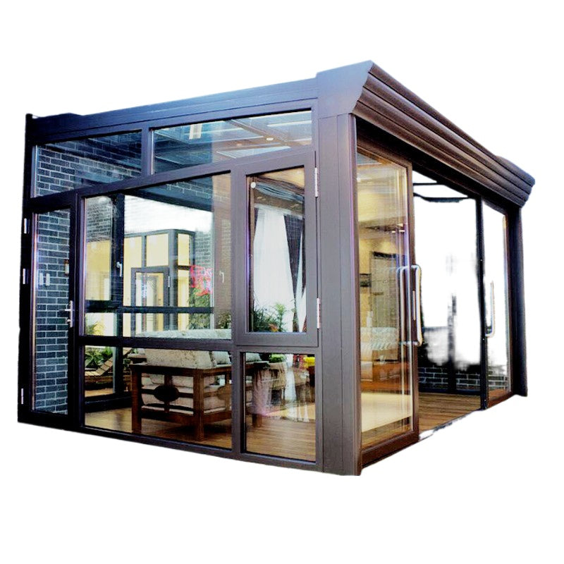 Aluminum Glass Sunroom with Insulated Doors & Windows for Balcony, Courtyard, and Terrace