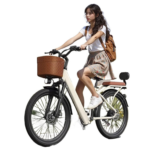 24" Magnesium Alloy E-Bike with NFC, 7-Speed, Torque Sensor, 6AH/10AH/15AH Battery - New Commuter Electric Scooter