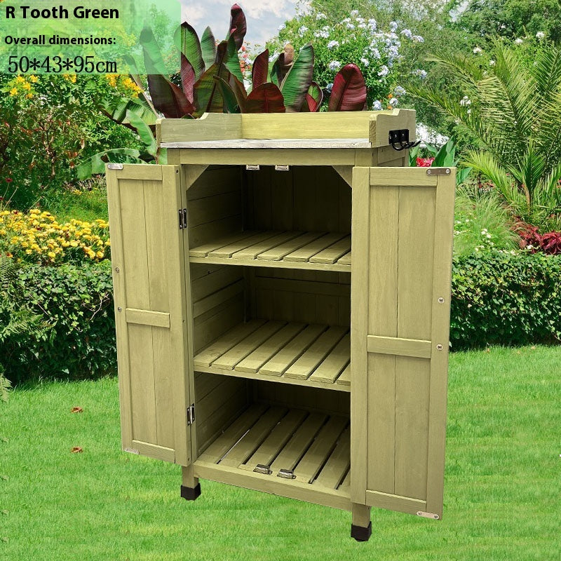 Outdoor Storage Cabinet – Weatherproof Garden Utility Shed for Balcony, Tools & Supplies
