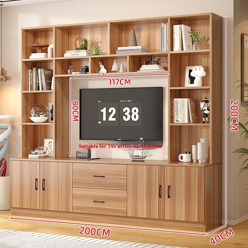 TV Cabinet with Storage – Modern Wall Unit Combination for Living Room with Integrated Tall Cabinets