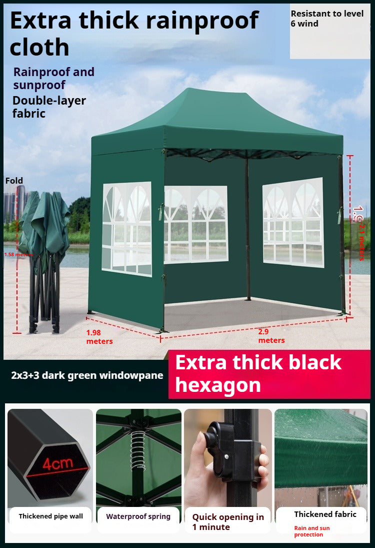 Waterproof Canopy Top for 4-Leg Folding Tent, Outdoor Market & Commercial Sunshade