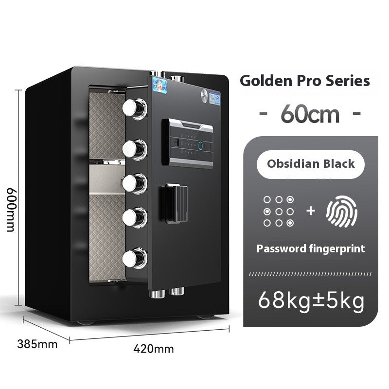 Smart Home & Office Safe - Fingerprint & Code Lock, Full Steel Security Box for Valuables