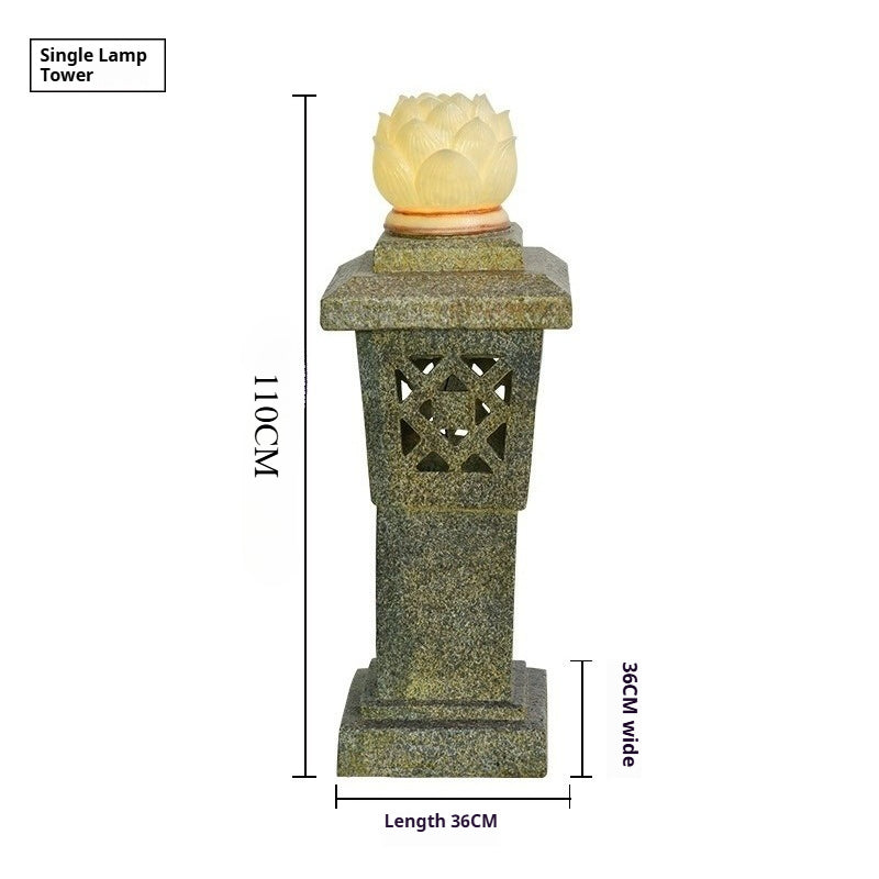 Rustic Garden Rockery Fountain with Fish Pond for Courtyard, Terrace & Balcony Decoration