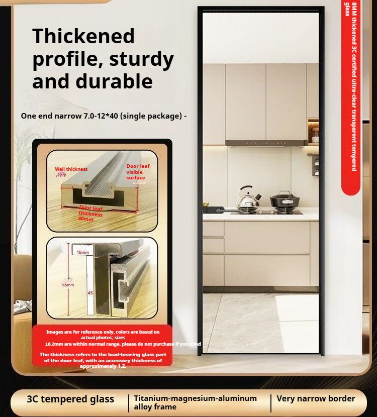 Titanium-Magnesium Alloy Bathroom Door – Fluted Glass Toilet & Shower Door for Modern Washrooms