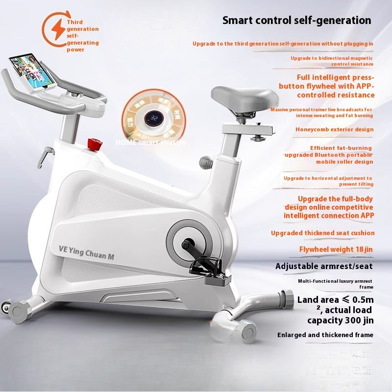 Smart Magnetic Spin Bike for Home Indoor Cycling, Weight Loss & Silent Cardio Training