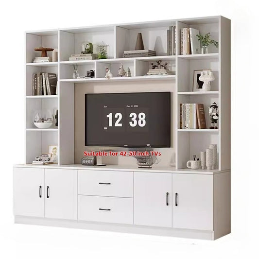 TV Cabinet with Storage – Modern Wall Unit Combination for Living Room with Integrated Tall Cabinets