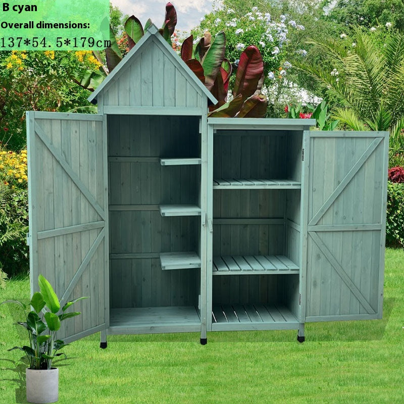 Outdoor Storage Cabinet – Weatherproof Garden Utility Shed for Balcony, Tools & Supplies