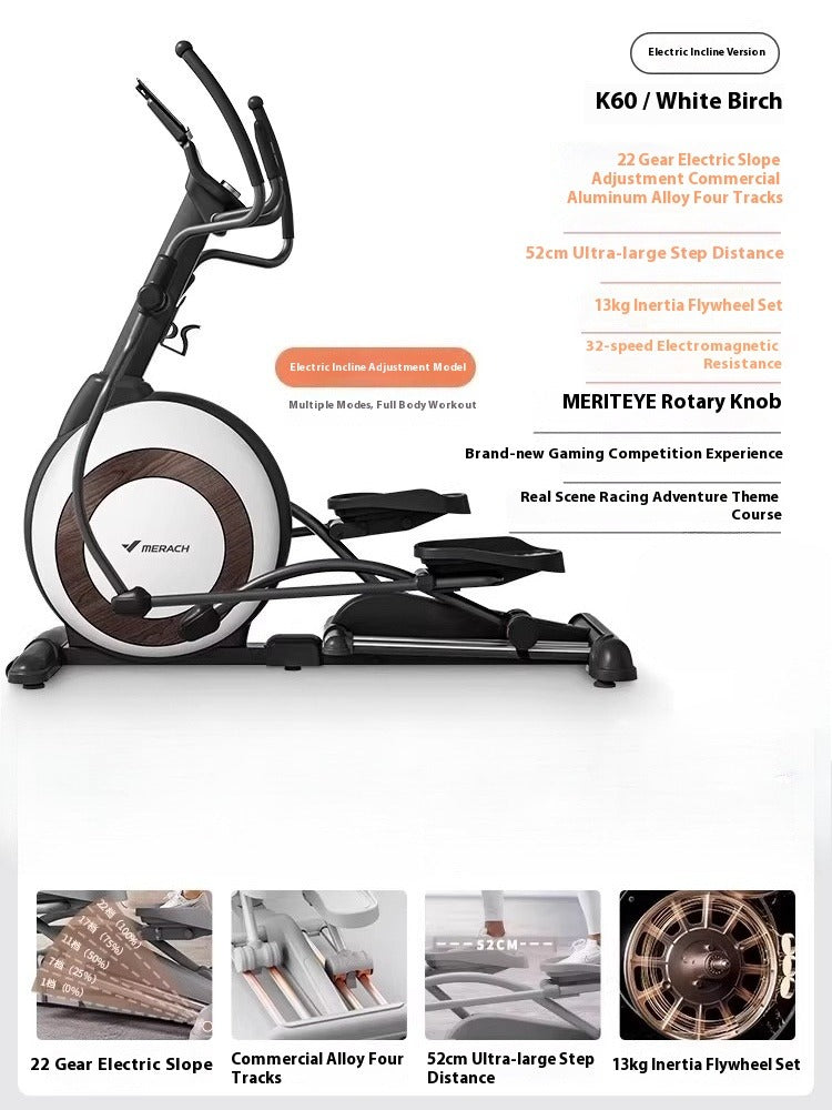 Smart Elliptical Trainer for Home & Commercial Use with Silent Magnetic Resistance