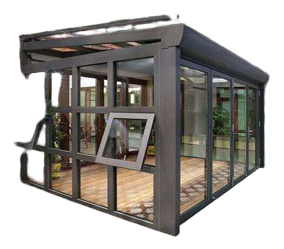 Aluminum Glass Sunroom with Tempered Glass & Thermal-Break Windows for Villa Balcony, Terrace & Garden