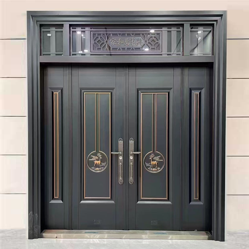 Zinc Alloy Double Swing Gate – Villa Entrance Door for Rural Homes and Courtyards