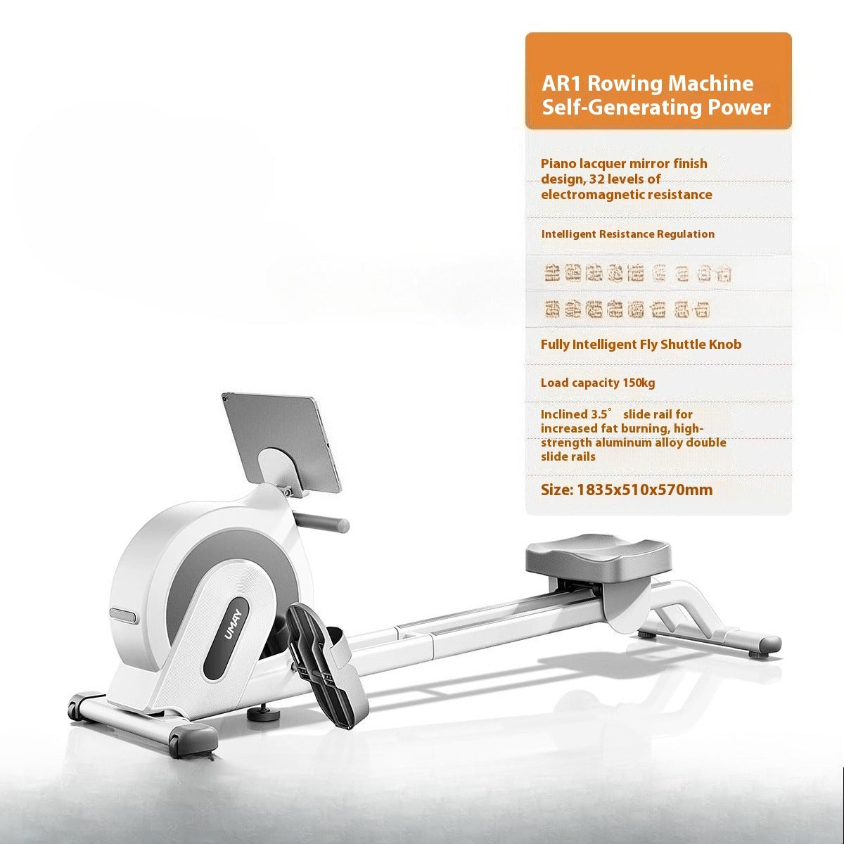 Smart Magnetic Rowing Machine for Home & Gym Use with Silent Operation and Cardio Training