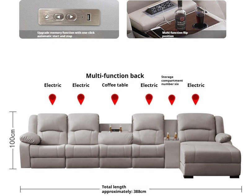 Top-Grade Full Leather Zero-Wall Space Capsule Recliner for Luxury Home Theater
