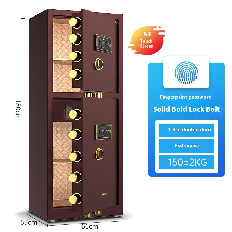 Commercial & Home Safe - Dual-Door Security Cabinet, Fingerprint/Code/Key 3-Way Lock, Heavy Steel Anti-Theft Design