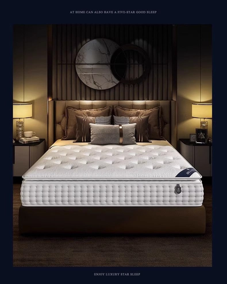 Ultra Soft Thick Mattress with Latex, Memory Foam & Pocket Springs, Roll-Packed for Luxury Hotels
