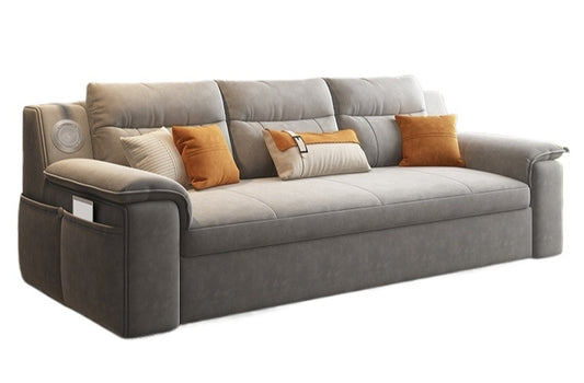 Pull-Out Foldable Sofa Bed with Cushion, Armrests & Storage for Small Luxury Homes