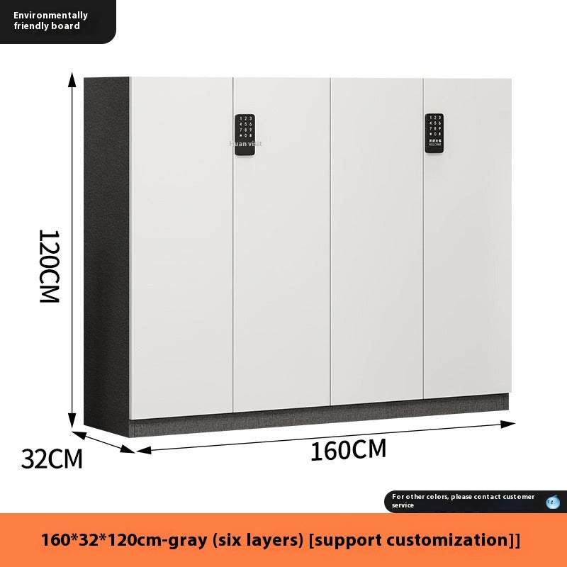 Password-Locked Shoe Cabinet – Anti-Theft Entryway Storage for Hallway, Outdoor Corridor & Home Entrance