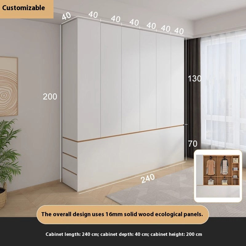 Solid Wood End-of-Bed Cabinet – Narrow Storage Unit with Drawers for Kids & Small Bedrooms