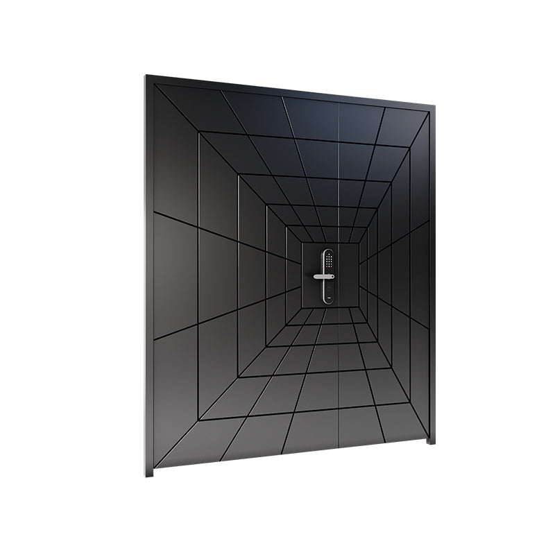 Aluminum Courtyard Gate – Double Swing Villa Entry Door with Wrought Iron Fence for Garden or Rural Homes