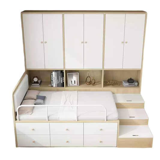 Tatami Kids' Bed with Integrated Wardrobe and Storage Cabinet - New, Multiple Sizes Available