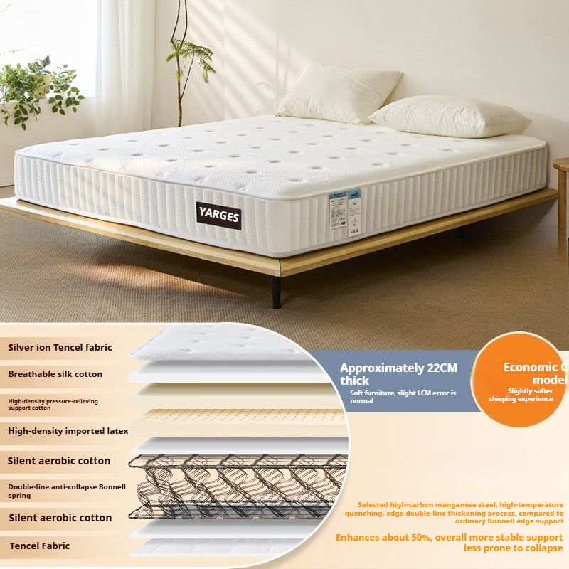 Dual-Firmness Hotel Mattress with Latex & Pocket Springs, Thick and Customizable