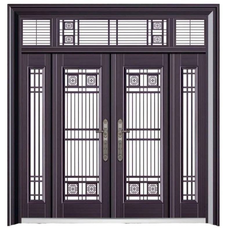 Zinc Alloy Double Swing Villa Door – Cast Aluminum Security Entry Gate for Rural Homes