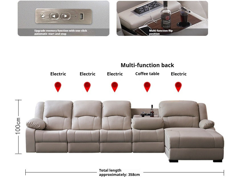 Top-Grade Full Leather Zero-Wall Space Capsule Recliner for Luxury Home Theater