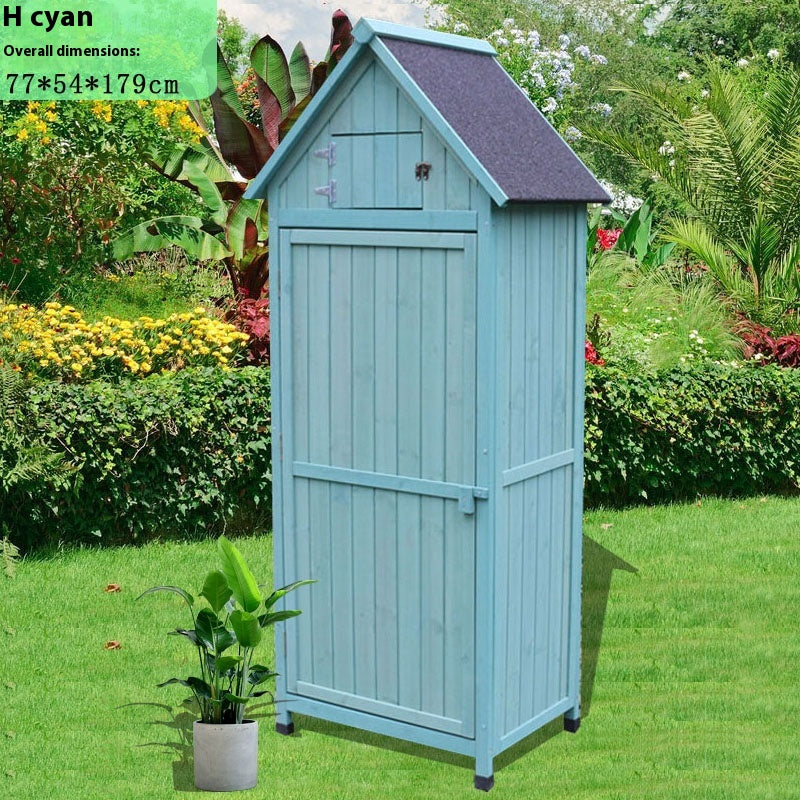 Outdoor Storage Cabinet – Weatherproof Garden Utility Shed for Balcony, Tools & Supplies